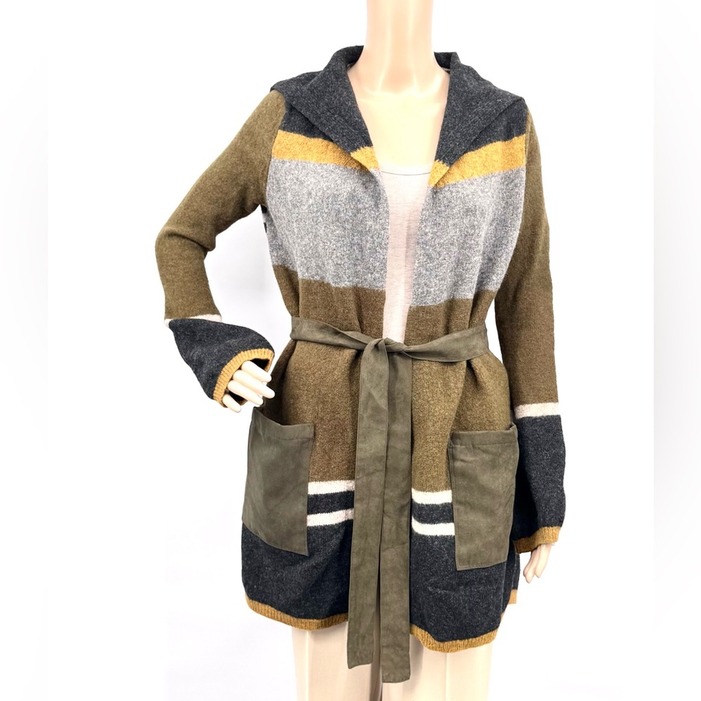 Angel of the North Anthro 100% Lambswool Belted Cardigan